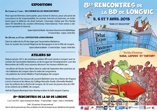 8mes rencontres de la BD de Longvic - Voir le programme