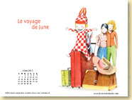 JUILLET 2015 - Fond d'cran n2 : Le voyage de June - Sophie Kovess-Brun, Sandrine Revel / Jeunesse (juillet 2015)