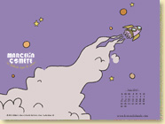 JUIN 2015 - Fond d'écran n°3 : Marcelin Comète se balade dans le cosmos - Marc Lizano, Elodie Shanta