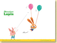 Voir les 2 fonds d'cran : Monsieur Lapin T3 - Les ballons / Jeunesse