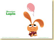 Voir les 2 fonds d'cran : Monsieur Lapin T3 - Les ballons / Jeunesse